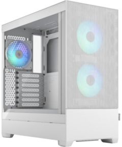 Fractal Design Pop Air RGB White TG Clear Tint, ATX, mATX, Mini ITX, Power supply included No