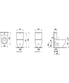 Laufen pods ar skalojamo kasti Pro, 360x650 mm, ar SC vāku Slim (898966), balts