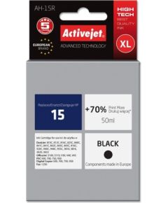 Activejet AH-15R ink for HP printer, HP 15 C6615A replacement; Premium; 50 ml; black