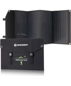 BRESSER mobilais saules lādētājs 120 vatu ar USB un līdzstrāvas izeju