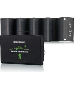 BRESSER mobilais saules lādētājs 60 vatu ar USB un līdzstrāvas izeju