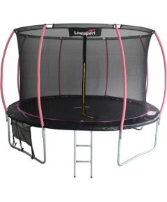 Leansport Batuts ar tīklu - Lean Sport Max, 487 cm, melns ar rozā