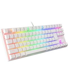 Genesis THOR 303 TKL Gaming keyboard, RGB LED light, US, White, Wired, Brown Switch