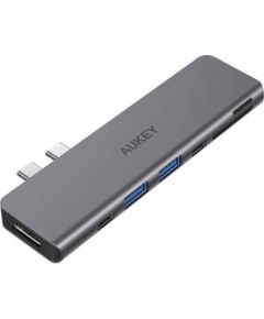 Aukey 6 Port USB 3.0 Type-C Hub CB-C76 Black
