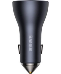 Baseus Golden Contactor Pro car charger, 2x USB-C, 1x USB, 65W (gray)