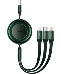 Baseus Bright Mirror 2, USB 3-in-1 cable for micro USB / USB-C / Lightning 3.5A 1.1m (Green)