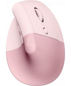 Logitech Lift Vertical Rose Bluetooth Ergonomic Mouse Dark Rose