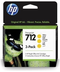 HP Ink No.712 Yellow tri-pack (3ED79A)