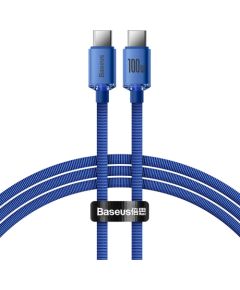 Baseus Crystal Shine Series cable USB cable for fast charging and data transfer USB Type C - USB Type C 100W 1.2m blue (CAJY000603)
