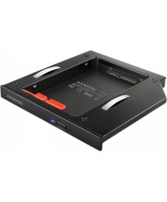 AXAGON RSS-CD12 2.5" SSD/HDD caddy into DVD slot, 12.7 mm, LED, ALU