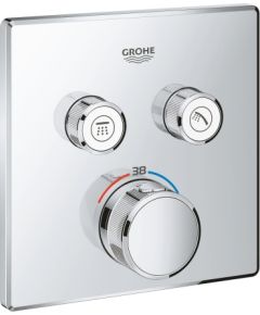 Grohe iebūvējamā dušas termostata SmartControl virsapmetuma daļa, ar 2 izejām, hroms