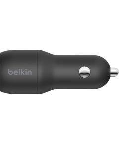 Belkin Dual USB-A Car Charger 24W + USB-A to Lightning Cable BOOST CHARGE Black