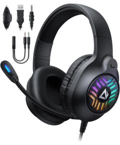 Aukey Gaming Headset GH-X1	 Wired, Over-ear, Microphone, 3.5 mm, Noice canceling, Black