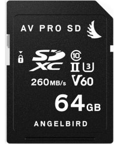 Angelbird AV PRO SD MK2 V60 SDXC 64 GB Class 10 UHS-II/U3 V60 (AVP064SDMK2V60)
