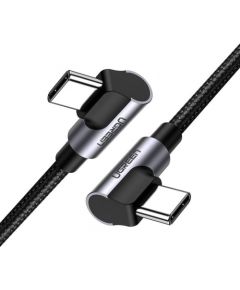 USB-C to USB-C Angled Cable UGREEN US323, PD, 3A 60W, 2m (Black)