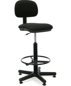 Высокий рабочий стул SENIOR 44x39,5-42xH87-118,5cм, сиденье и спинка: ткань, цвет: чёрный