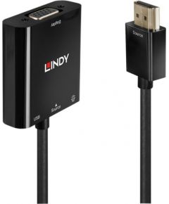 Adapteris Lindy HDMI - D-Sub (VGA) + MiniJack 3.5mm 0.15m (38285)