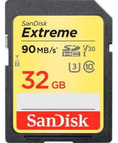 SANDISK Extreme 32GB microSDHC + 1 year RescuePRO Deluxe up to 100MB/s & 60MB/s Read/Write speeds, UHS-I, Class 10, U3, V30