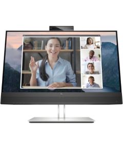 HP EliteDisplay E24m G4 Conferencing Monitor - 23.8" 1920x1080 FHD AG, IPS, USB-C(65W)/DisplayPort/HDMI/DP-OUT, 4x USB 3.0, RJ-45, webcam, speakers, height adjustable, 3 years / 40Z32AA#ABB