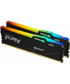 Kingston Fury Beast RGB 32 Kit (16GBx2) 32GB, DDR5, 5200 MHz, PC/server, Registered No, ECC No