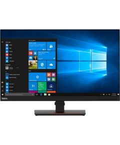 Lenovo ThinkVision T27h-2L 27 ", IPS, QHD, 16:9, 4 ms, 350 cd/m², Raven Black, 60 Hz, DisplayPorts quantity 1, 2560x1440, HDMI ports quantity 1