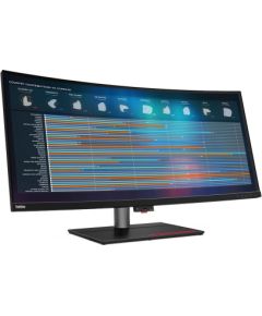 Lenovo ThinkVision P40w-20 39.7 ", IPS, WUHD, 21:9, 4 ms, 300 cd/m², Black, Ethernet port, 75 Hz, 1x Thunderbolt 4 cable (40Gbps), DisplayPorts quantity 1xDP1.4, 5120 x 2160, 4x USB 3.2 Gen 1 Type-A, 1x USB-C 3.2 Gen 1, HDMI ports quantity 1