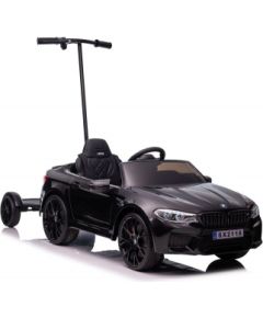 BMW M5 elektromobilis ar papildu platformu, lakots melnā krāsā