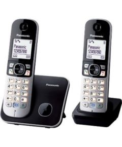 Panasonic KX-TG6812 DECT telephone Black,Silver Caller ID