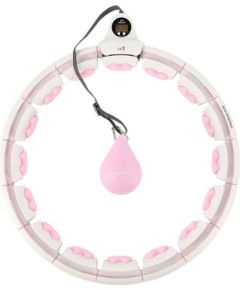 Vingrošanas aplis HHW06 PINK HULA HOOP WITH WEIGHT + COUNTER HMS