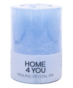 Svece HEALING CRYSTAL SPA, D6.8xH9.5cm, zils ( smaržas- okeāns)