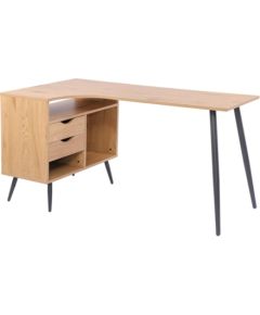 Desk GEORGIA 145x80xH75cm, melamine with oak decor