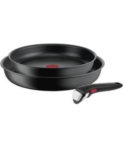 TEFAL Frypan set L7649253 Ingenio Ultimate Frying, Diameter 24/28 cm, Suitable for induction hob, Removable handle, Black