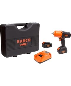 Bahco 1/2" cordless impact wrench set (2 batteries + charger) with brushless motor 18V, max 1000Nm