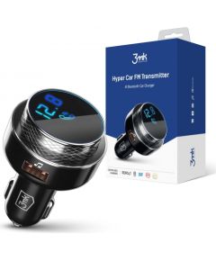 3mk Hyper FM Transmiter Передатчик автомобильного зарядного устройства 3MK 2x USB-A / 3A / 15W