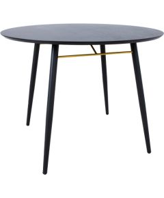Ēdamgalds LUXEMBOURG D100xH75cm, melns / varš Ēdamistabas galdi