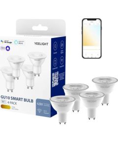 Xiaomi Yeelight Smart Bulb GU10 W1 (Dimmable) 350 lm, 4.8 W, 2700 K, LED, 220-240 V, 15000 h 4PACK