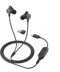 Austiņas Logitech Zone Wired Earbuds UC black