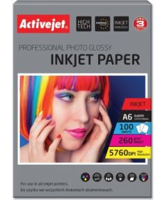 Activejet AP6-260GR100 photo paper for ink printers; A6; 100 pcs