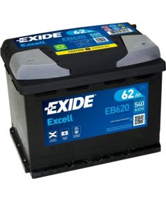Akumulators Exide Excell EB620 12V 62Ah 540A 242x175x190
