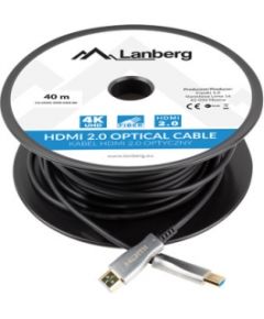 Lanberg CA-HDMI-20FB-0400-BK optical cable HDMI M/M 40m v2.0 4K AOC