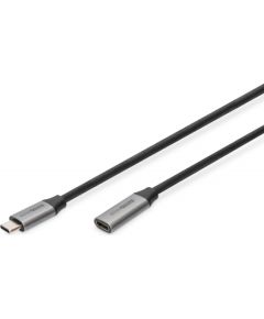 Digitus USB-C/M to USB-C/F Extension Cable 	DB-300230-010-S USB-C jack, USB C, plug, Black, 1 m