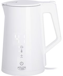 Adler Kettle AD 1345w	 Electric, 2200 W, 1.7 L, Stainless steel, 360° rotational base, White