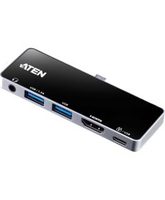 Aten UH3238 USB-C Travel Dock with Power Pass-Through Dokstacijas portatīvajiem datoriem