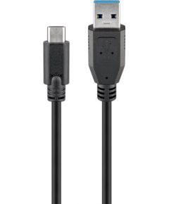 Goobay Sync & Charge Super Speed USB-C to USB A 3.0 charging cable 67890  Round cable, USB-C (male), USB 3.0 male (type A), Black