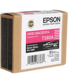 Epson Singlepack Vivid T580A00 Ink Cartridge, Magenta