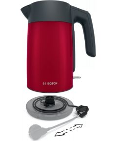 Electric kettle Bosch TWK 7L464, 2400 W, 1.7 l Red