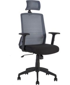 Biroja krēsls BRAVO 62x53xH114-120cm melns/pelēks