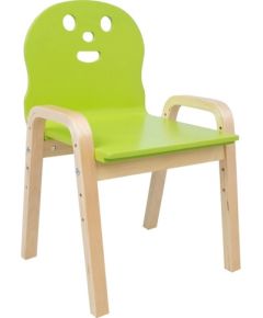 Krēsls bērniem HAPPY 39x36xH46.5/51/55.5/60cm zaļš