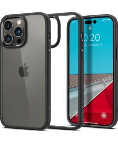 Spigen Ultra Hybrid Caurspīdīga stikla TPU aizmugures maks-apvalks priekš Apple iPhone 14 Pro Max Melns rāmis