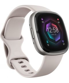 Fitbit Sense 2, lunar white/platinum